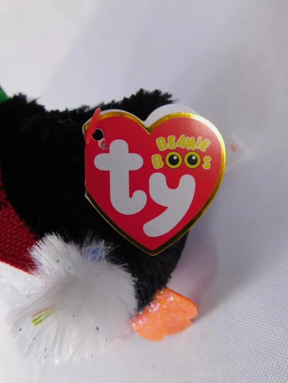 Ty Beanie Boos Cheer Penguin Plush Small Christmas Stuffed Toy Washable